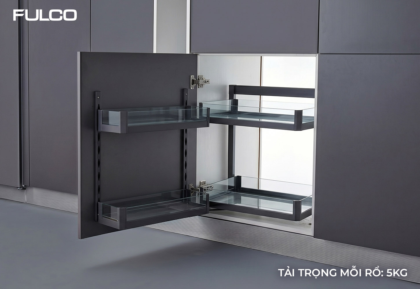 NS440-A | TỦ KHO 2 TẦNG KÍNH CƯỜNG LỰC