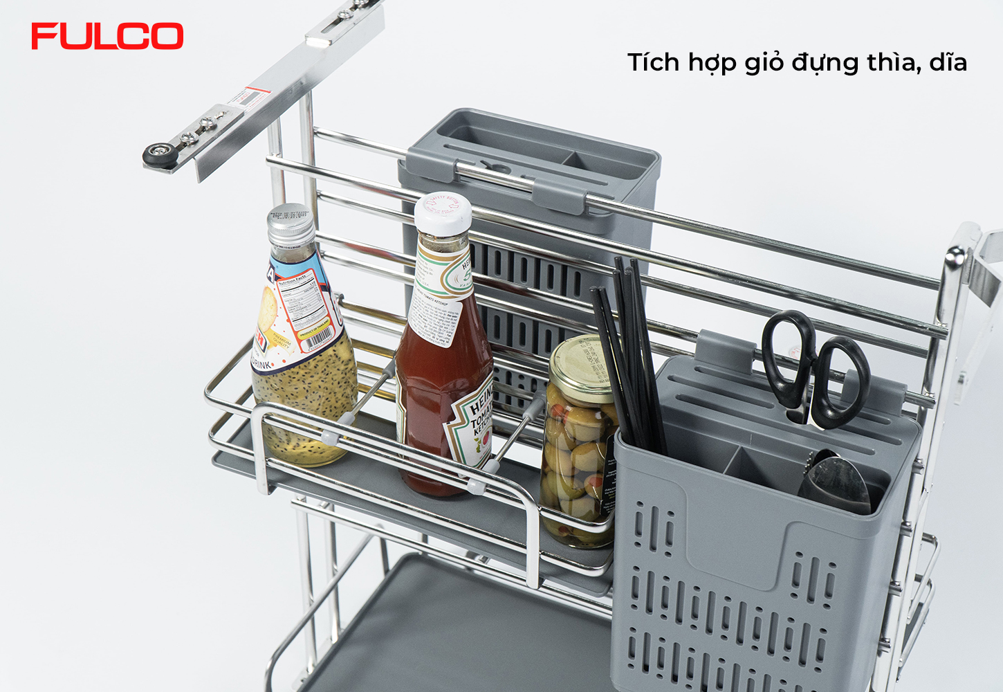 FC90 | GIÁ ĐỰNG CHAI LỌ - DAO THỚT NAN OVAL INOX 304
