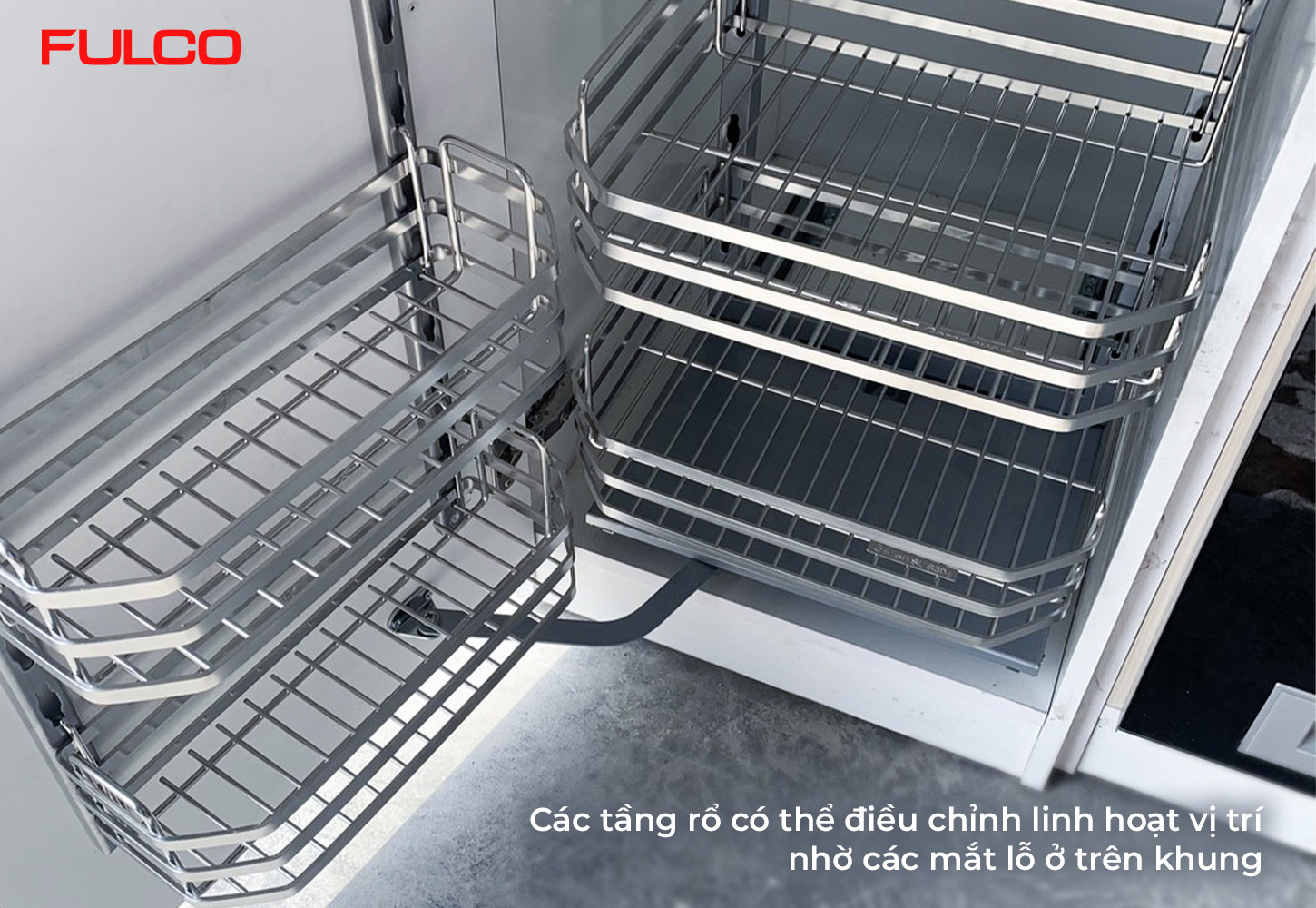 FC0504C | TỦ KHO 2 TẦNG INOX 304 NAN VUÔNG