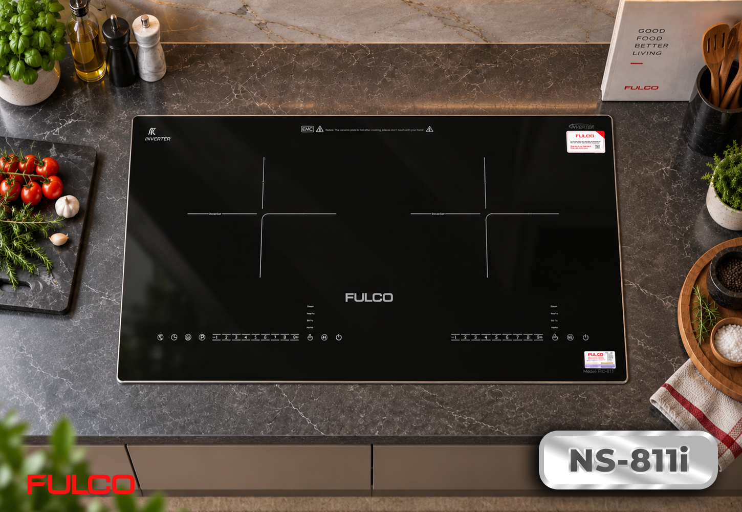 NS-811i | BẾP TỪ HAI VÙNG NẤU FULCO CAO CẤP