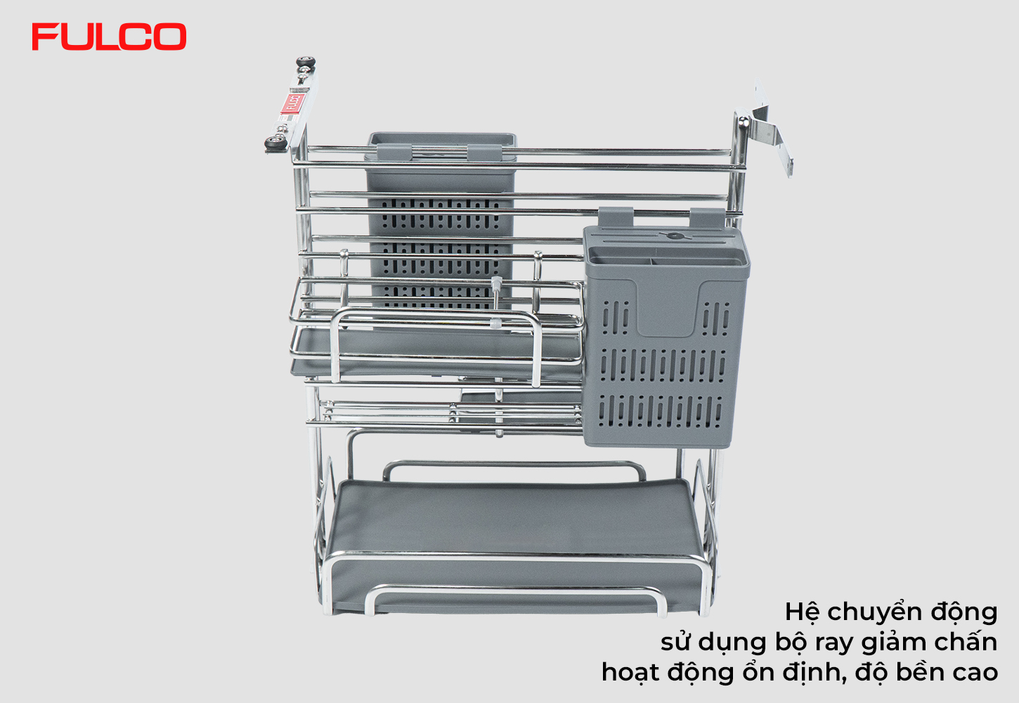 FC90 | GIÁ ĐỰNG CHAI LỌ - DAO THỚT NAN OVAL INOX 304