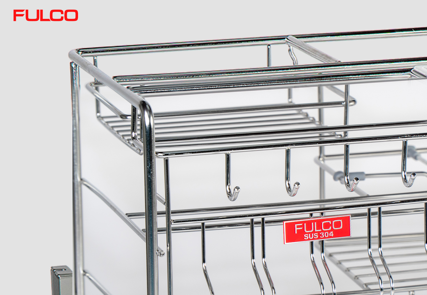 FC08-01 | GIÁ ĐỰNG CHAI LỌ - DAO THỚT INOX NAN TRÒN