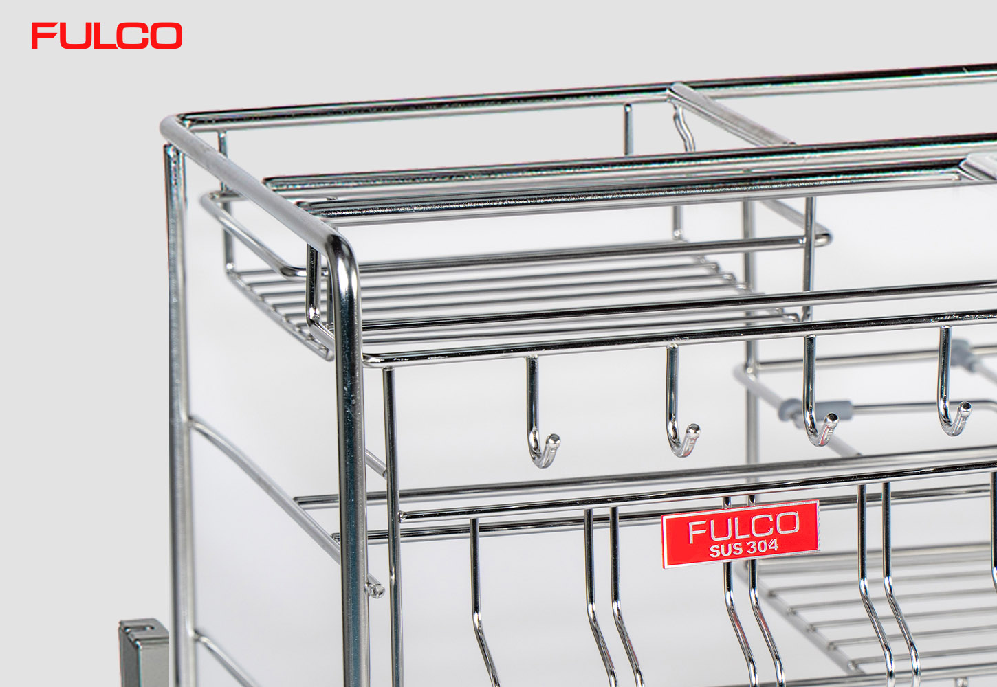 NS01T | GIÁ ĐỰNG CHAI LỌ - DAO THỚT INOX NAN TRÒN