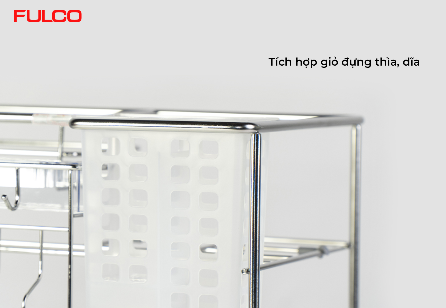 FC08-01 | GIÁ ĐỰNG CHAI LỌ - DAO THỚT INOX NAN TRÒN