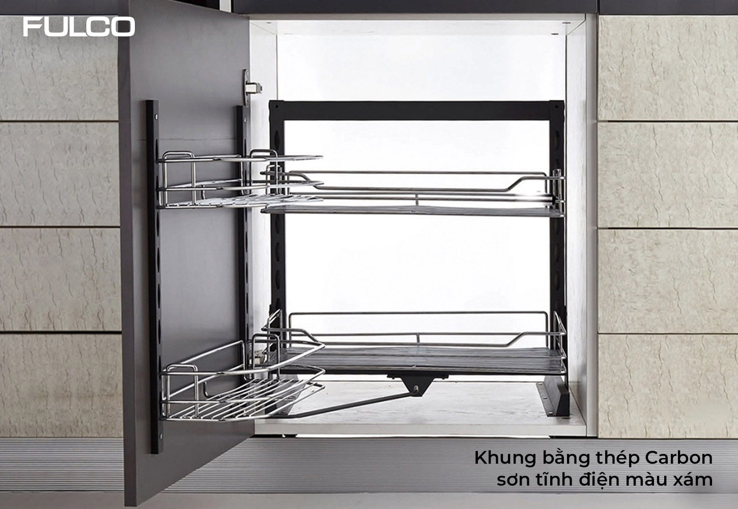 FC0504C | TỦ KHO 2 TẦNG INOX 304 NAN VUÔNG