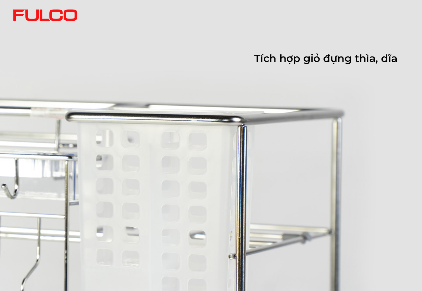 NS01T | GIÁ ĐỰNG CHAI LỌ - DAO THỚT INOX NAN TRÒN