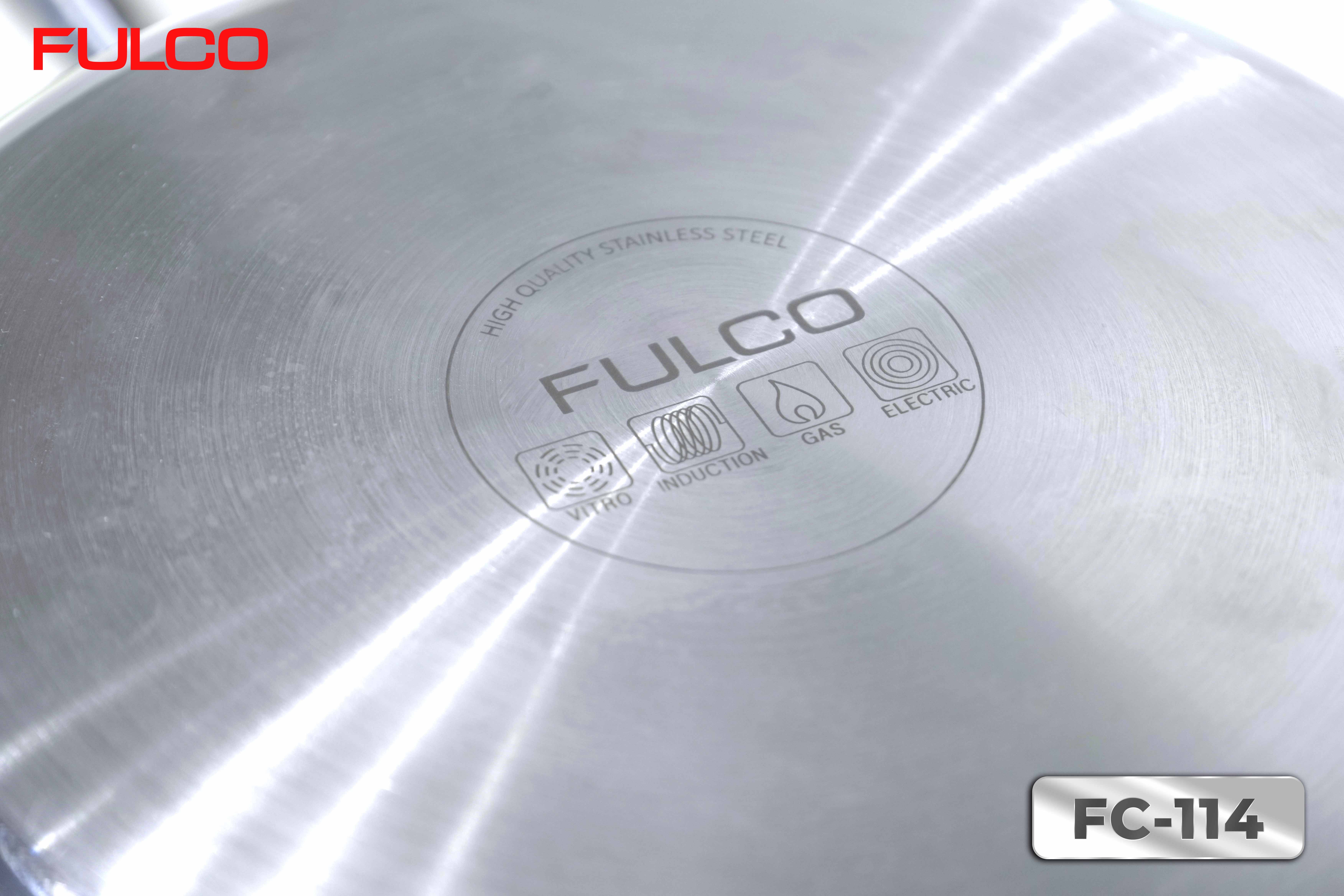 FC114 | CHẢO LIỀN KHỐI 3 LỚP INOX 304 CAO CẤP