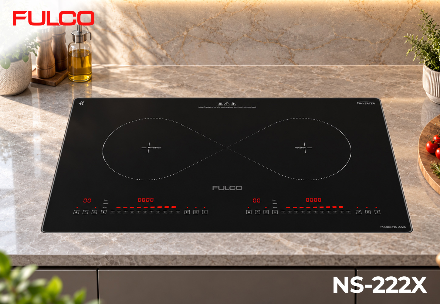 NS-222X | BẾP TỪ HAI VÙNG NẤU FULCO HIỆN ĐẠI