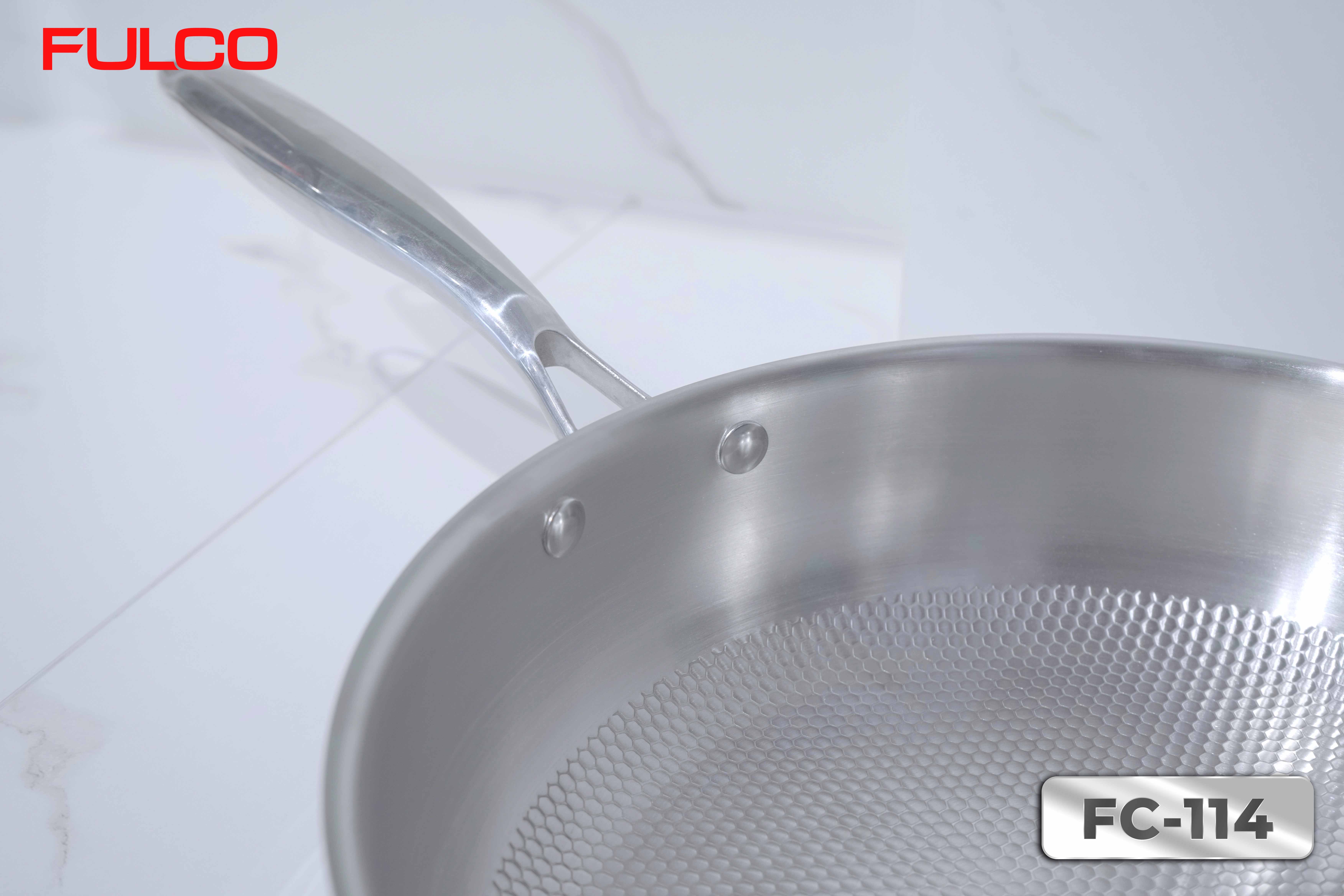 FC114 | CHẢO LIỀN KHỐI 3 LỚP INOX 304 CAO CẤP