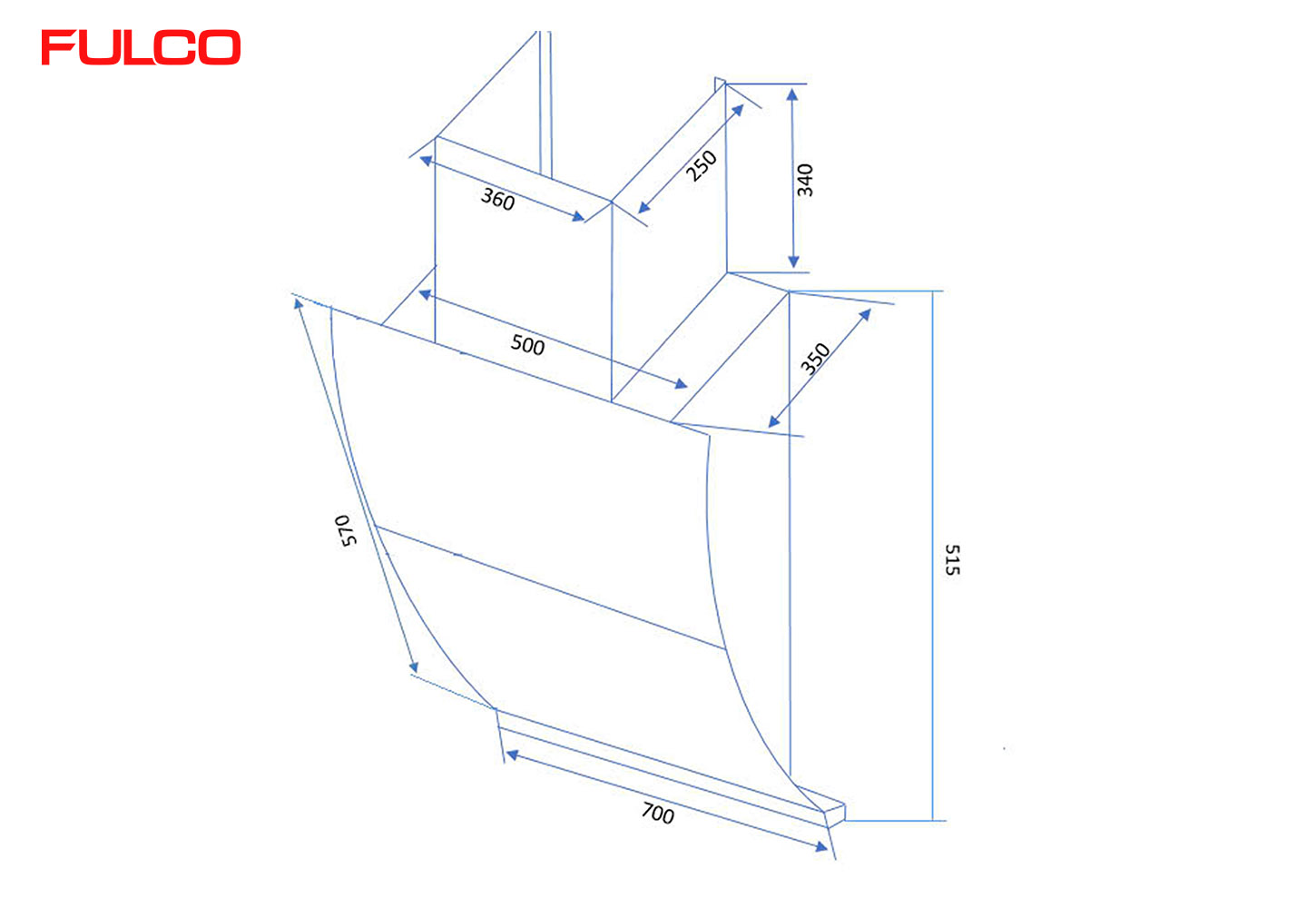 FC-JP1009P7 | HÚT MÙI FULCO KÍNH VÁT HIỆN ĐẠI
