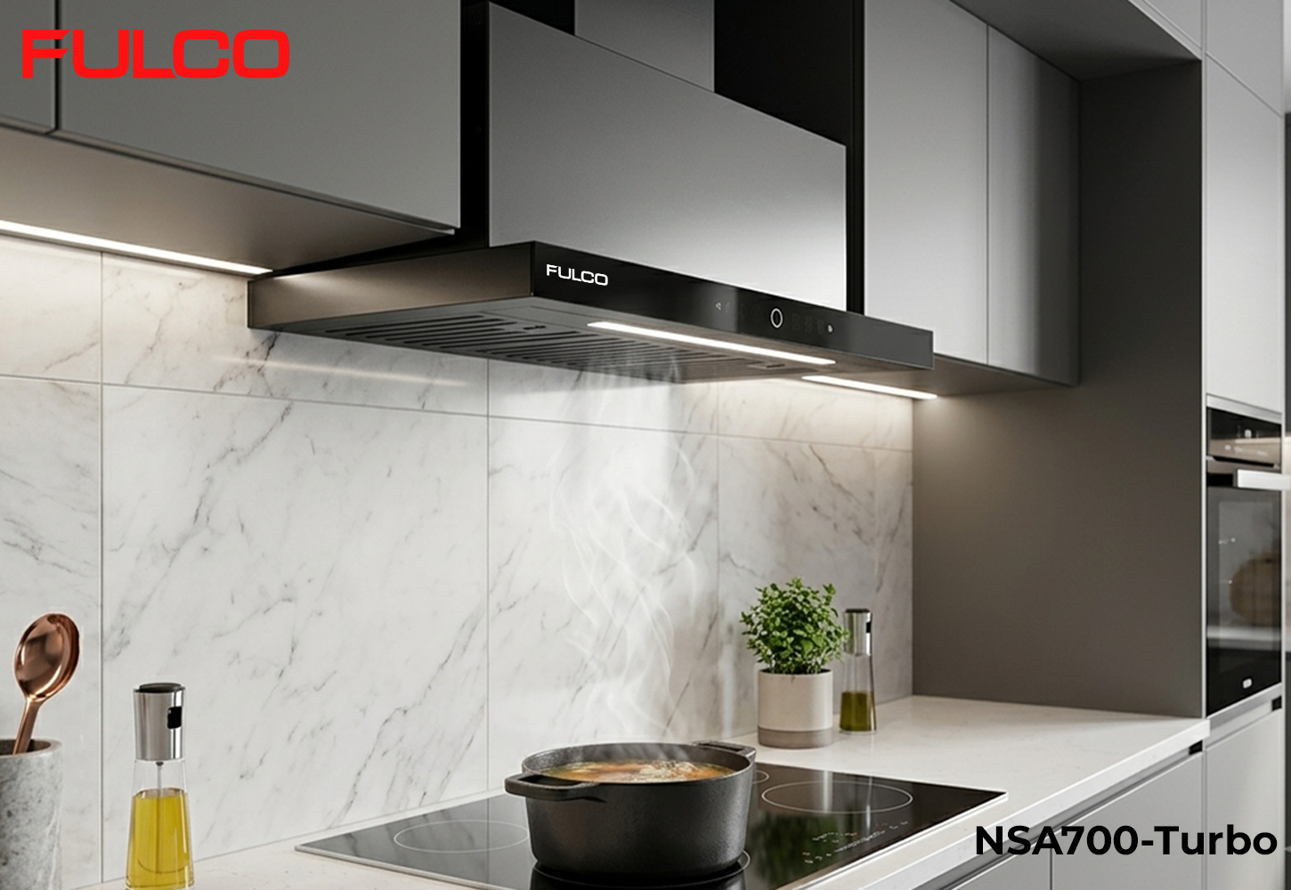 NSA700 TURBO | HÚT MÙI FULCO ÂM TỦ CẢM BIẾN VẪY TAY