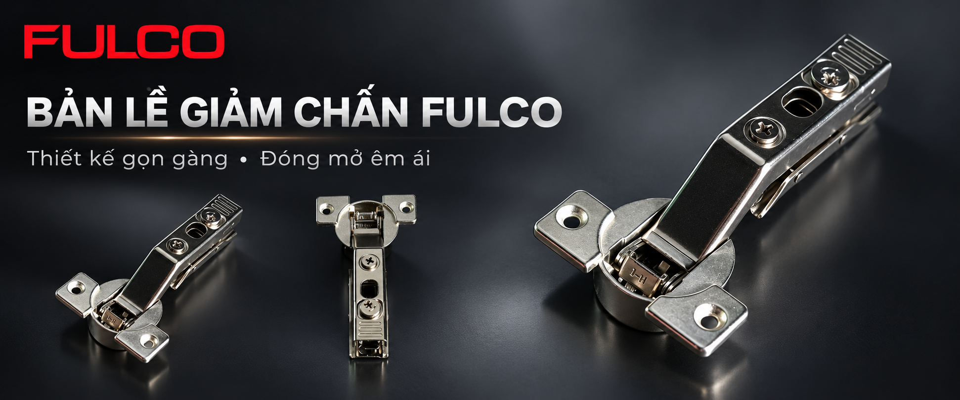 Bản lề nối c&aacute;nh tay n&acirc;ng c&aacute;nh tủ FULCO FC224 cải tiến - bản lề giảm chấn