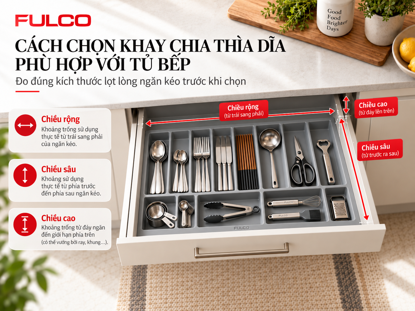 C&aacute;ch đo k&iacute;ch thước khay chia th&igrave;a dĩa