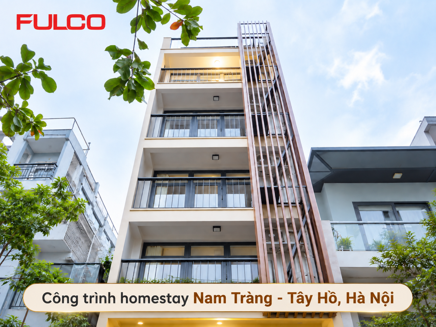 C&ocirc;ng tr&igrave;nh homestay Nam Tr&agrave;ng &ndash; T&acirc;y Hồ với phụ kiện tủ bếp H&agrave; Nội FULCO 