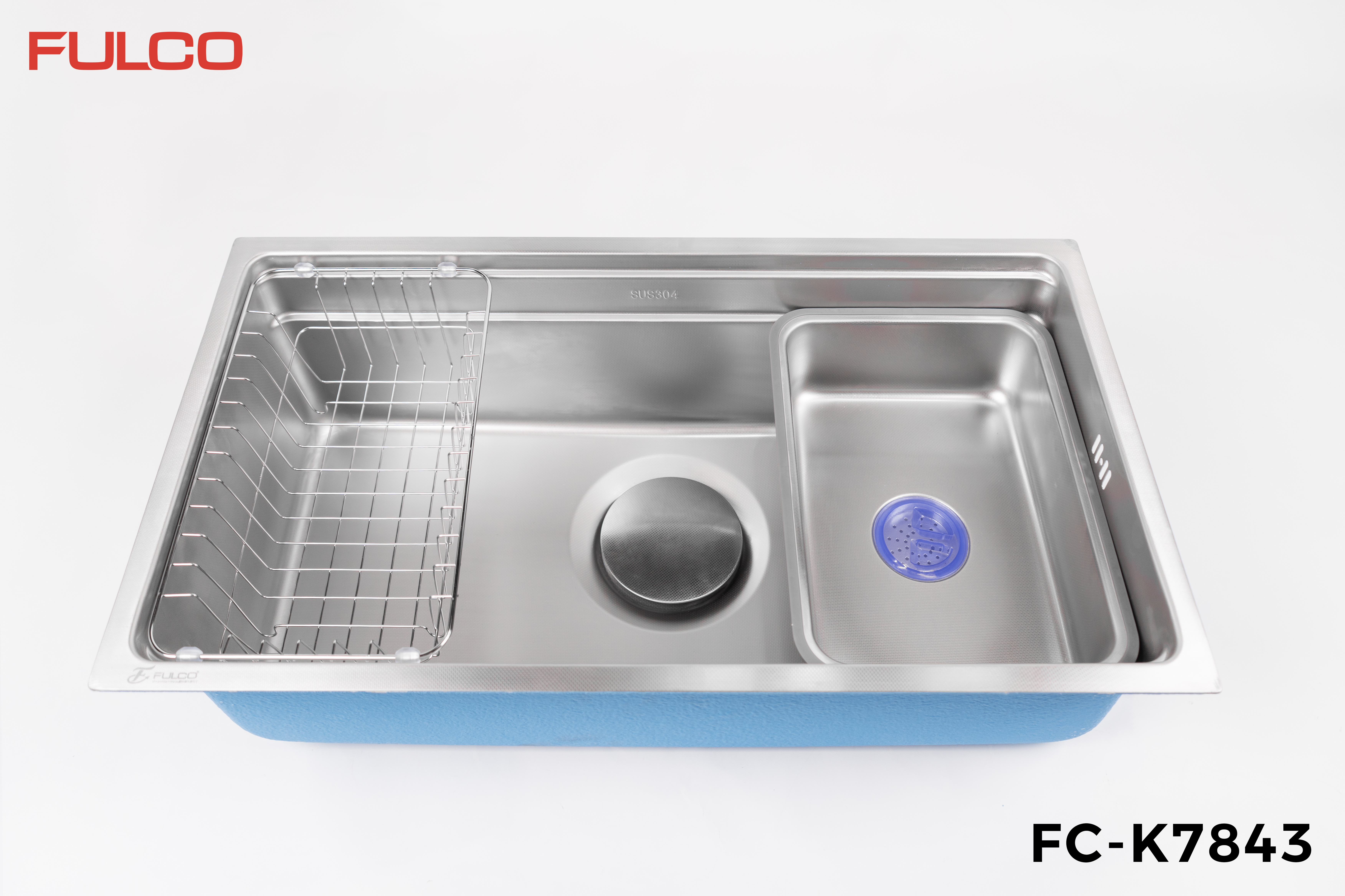 FC-K7843 | Chậu rửa 2 hố cân âm bản SUS304