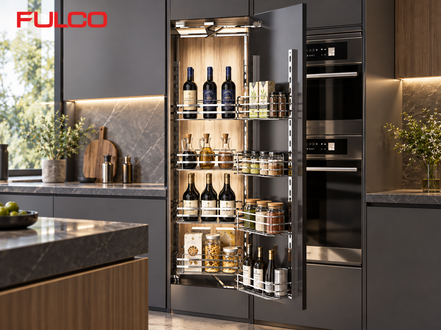 tủ kho trong gi&aacute; bộ phụ kiện tủ bếp
