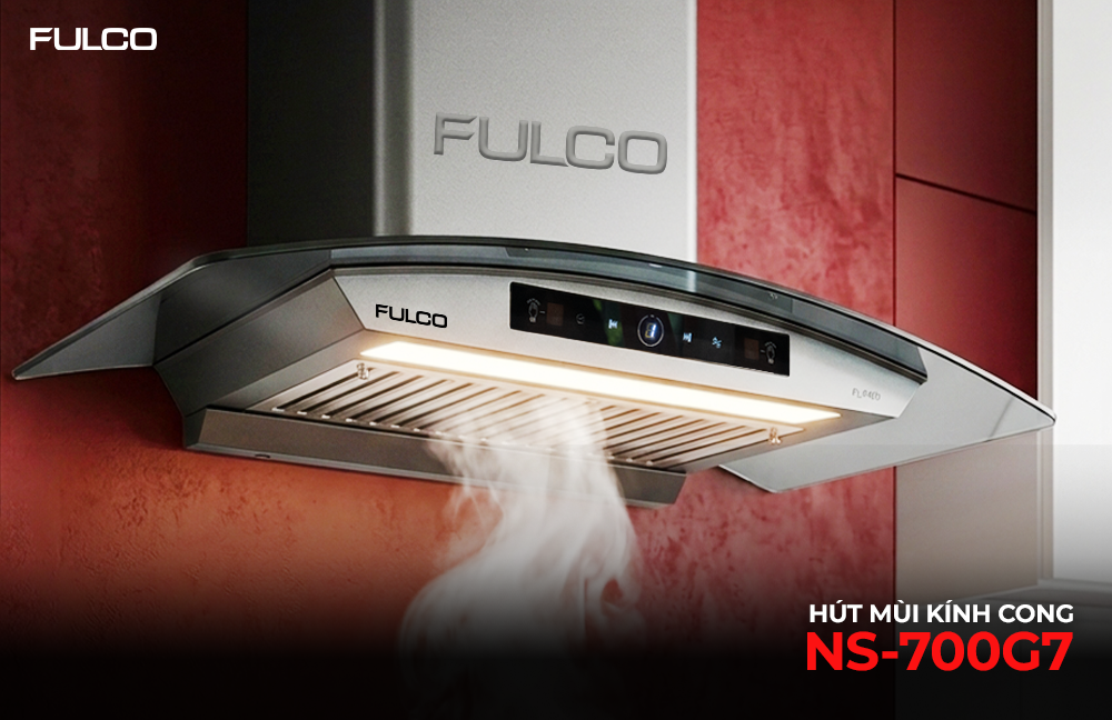 FC-700G7 | HÚT MÙI FULCO KÍNH CONG CAO CẤP