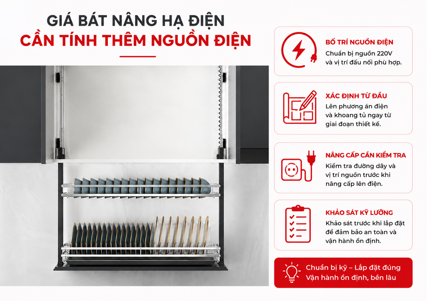 gi&aacute; b&aacute;t n&acirc;ng hạ điện với y&ecirc;u cầu bố tr&iacute; nguồn điện