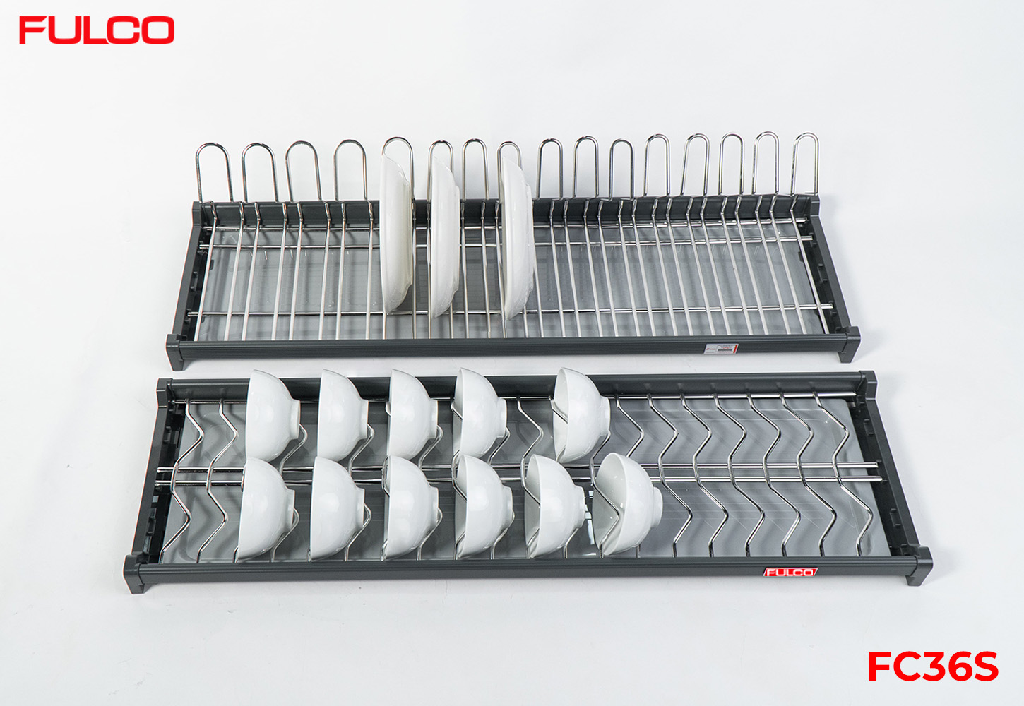 FC36S | GIÁ BÁT ĐĨA TỦ TRÊN INOX OVAL 304