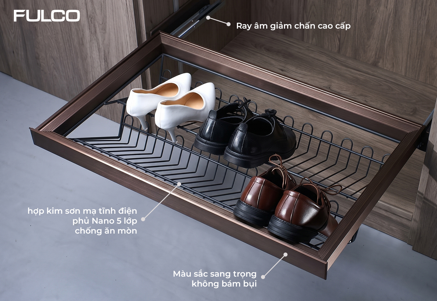 FCH207B | GIÁ ĐỂ GIÀY ĐA NĂNG CAO CẤP (700mm)
