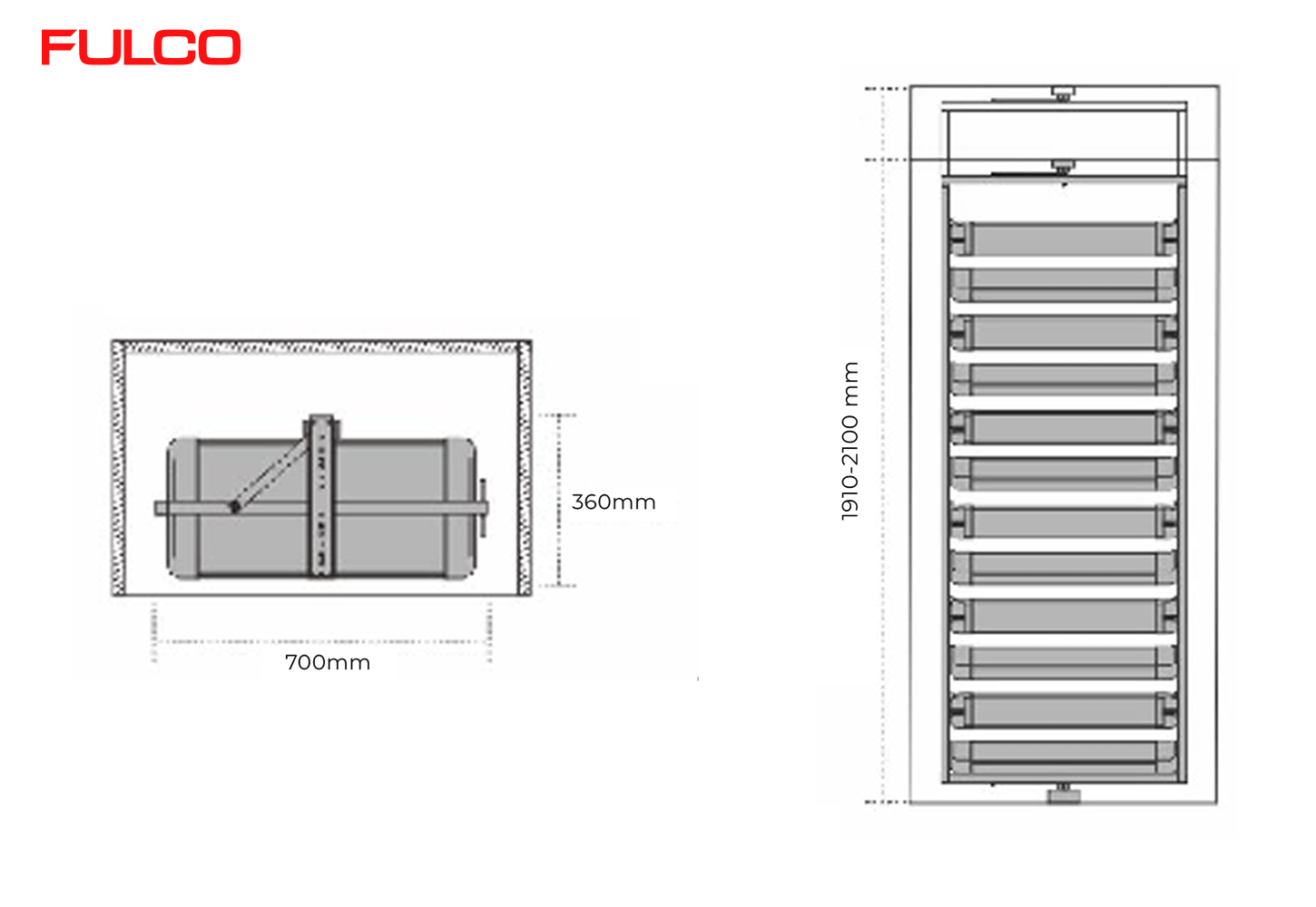 FCH403-10 | GIÁ ĐỰNG GiÀY 360 ĐỘ CAO CẤP (800mm)
