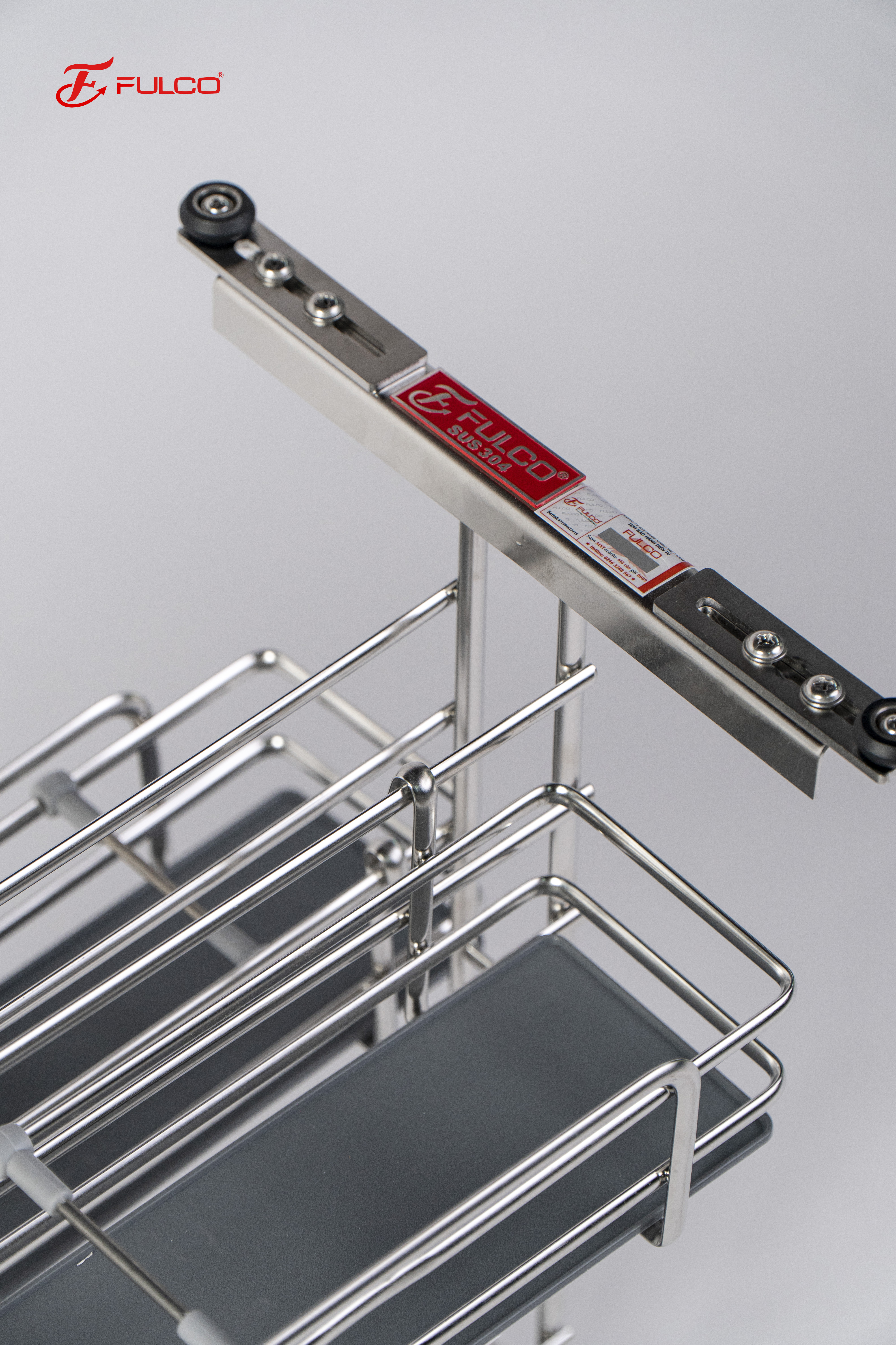 GIÁ ĐỰNG CHAI LỌ - DAO THỚT NAN DẸT INOX 304 FC90