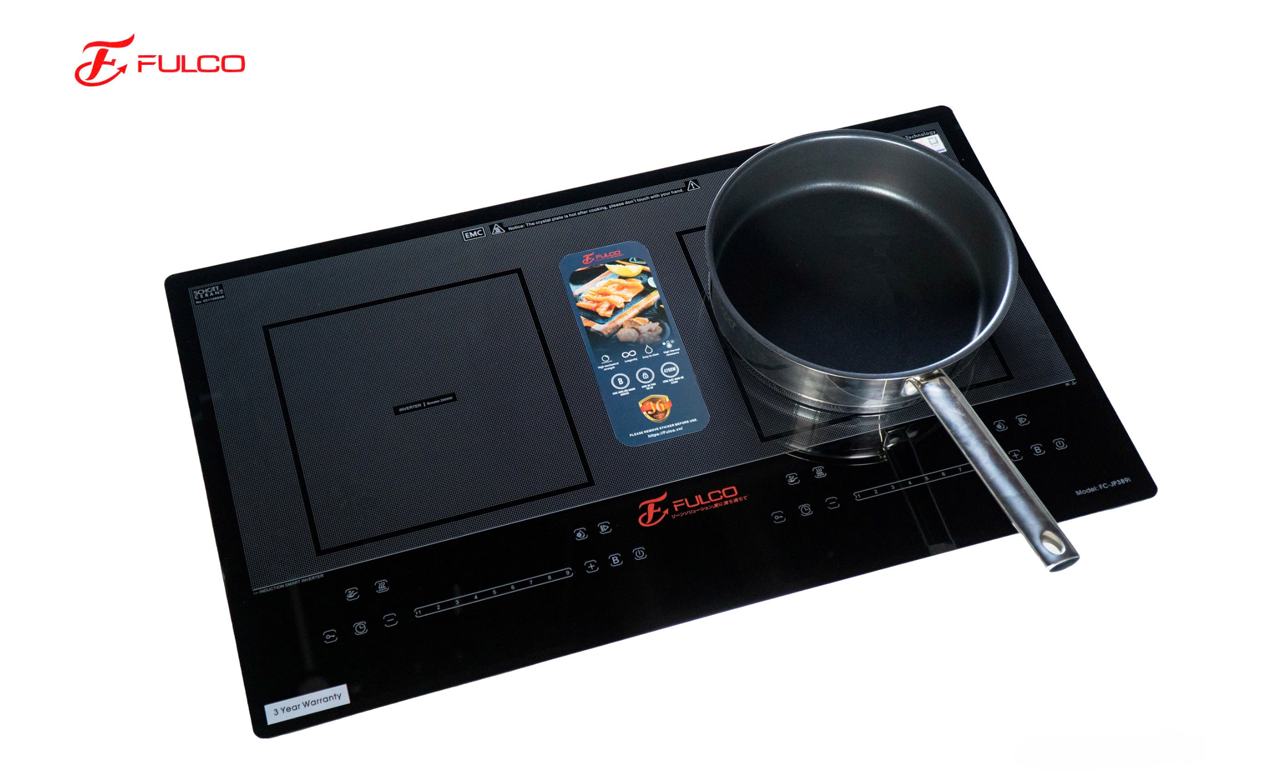 FC-JP389i | BẾP ĐÔI ĐIỆN TỪ FULCO CAO CẤP