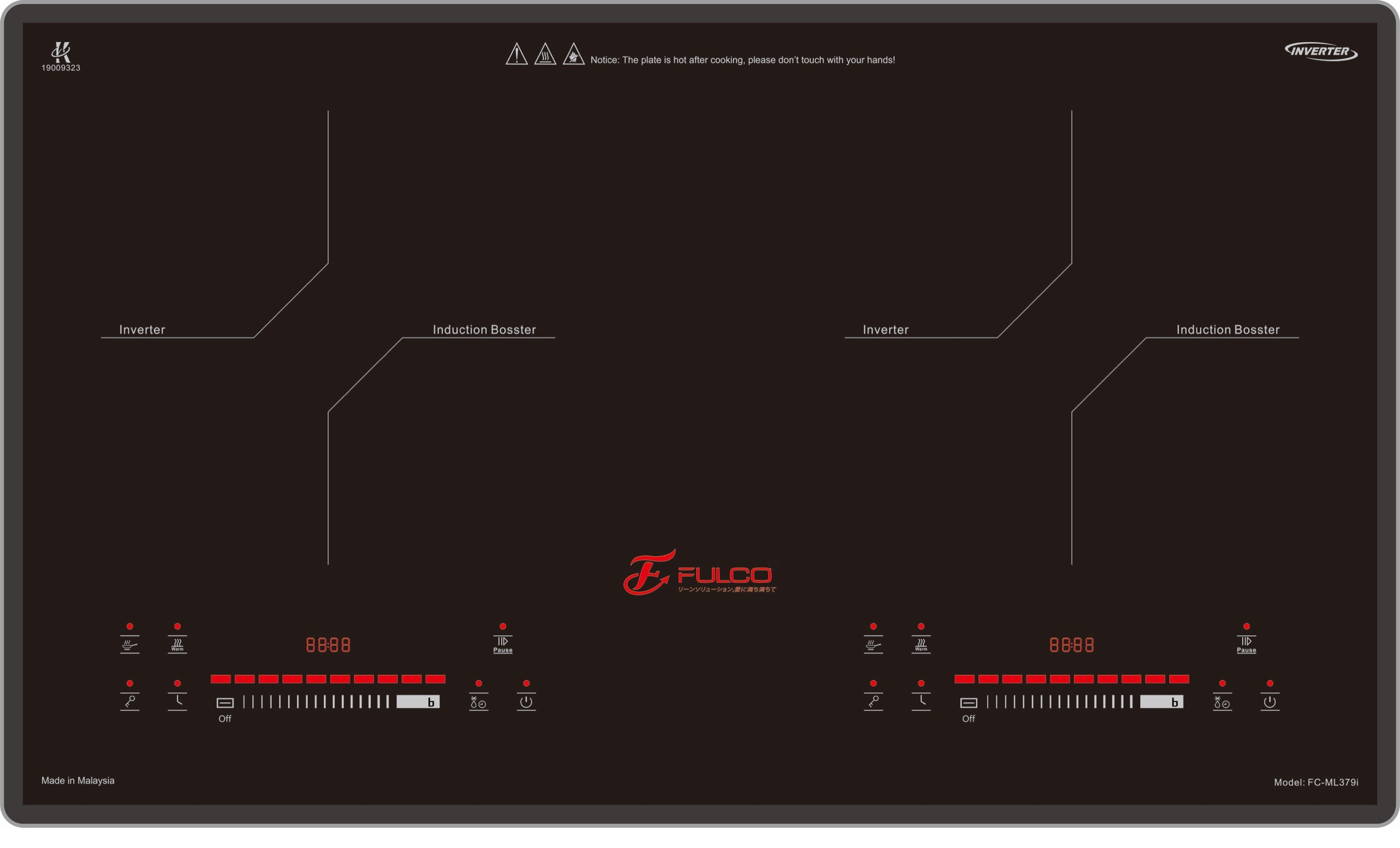 FC-ML379i | BẾP ĐÔI ĐIỆN TỪ FULCO CAO CẤP