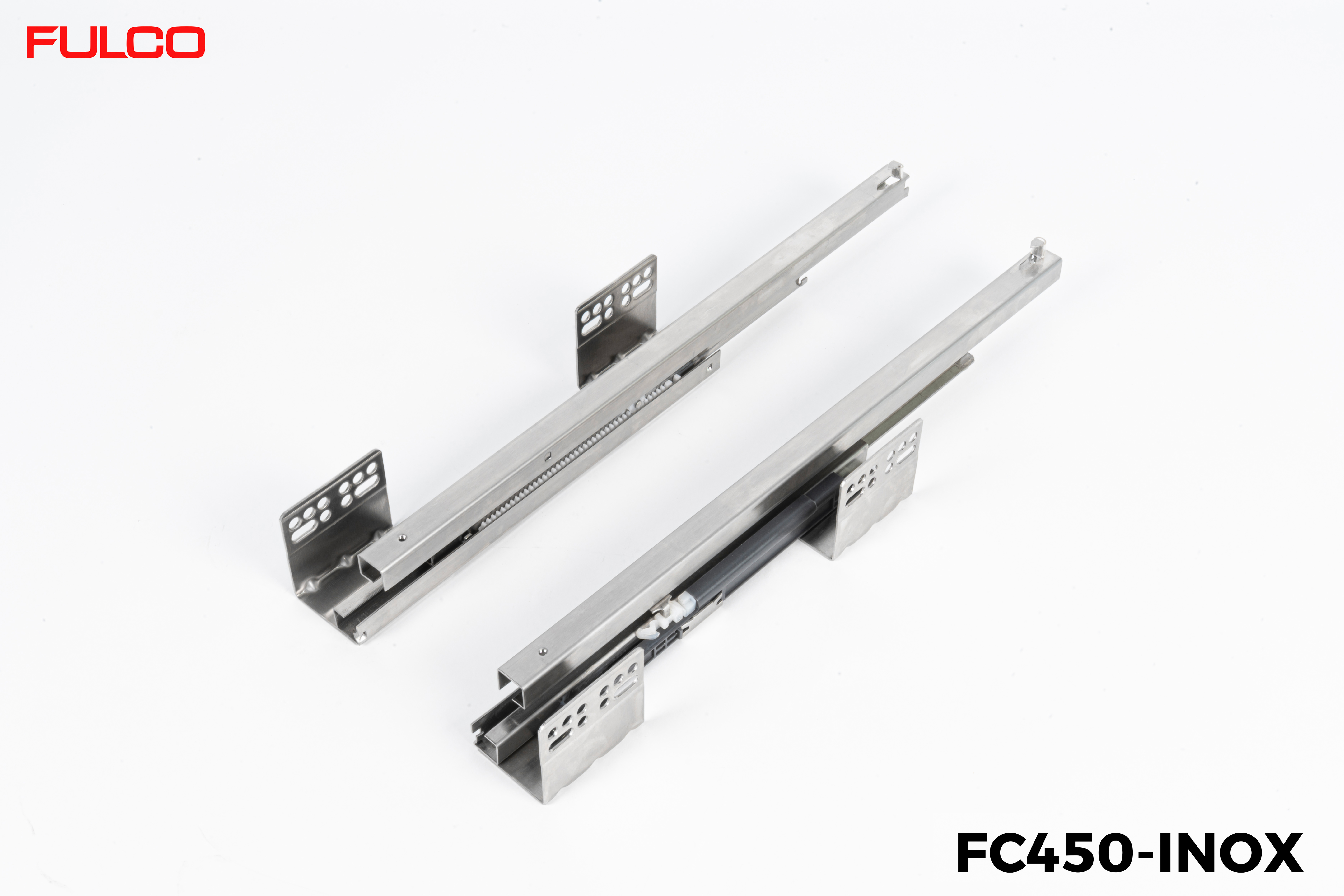 FC450 INOX | RAY ÂM GIẢM CHẤN INOX DÀNH CHO GIÁ XOONG NỒI, BÁT ĐĨA, TỦ DƯỚI