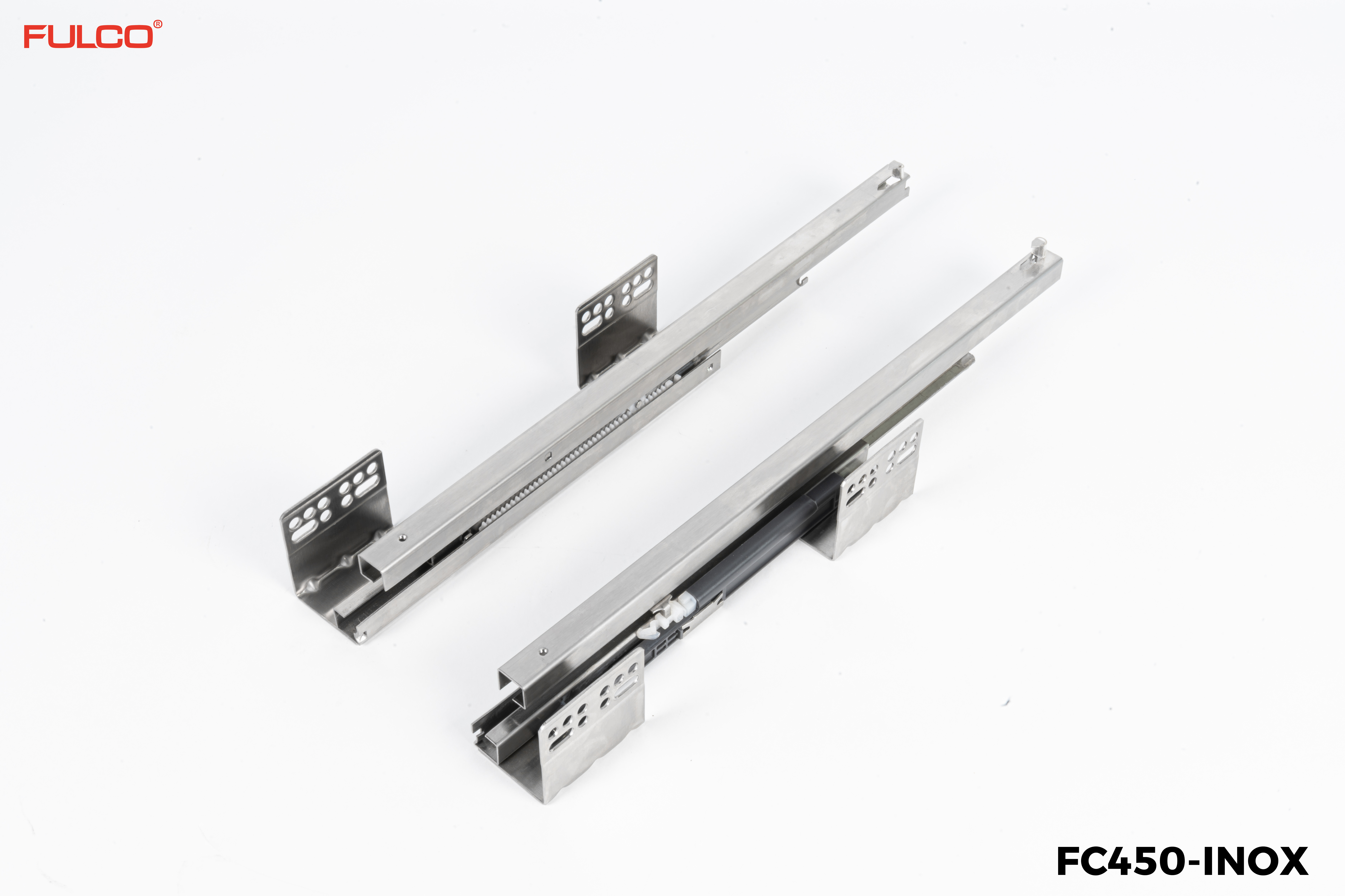 FC450 INOX | RAY ÂM GIẢM CHẤN INOX DÀNH CHO GIÁ XOONG NỒI, BÁT ĐĨA, TỦ DƯỚI