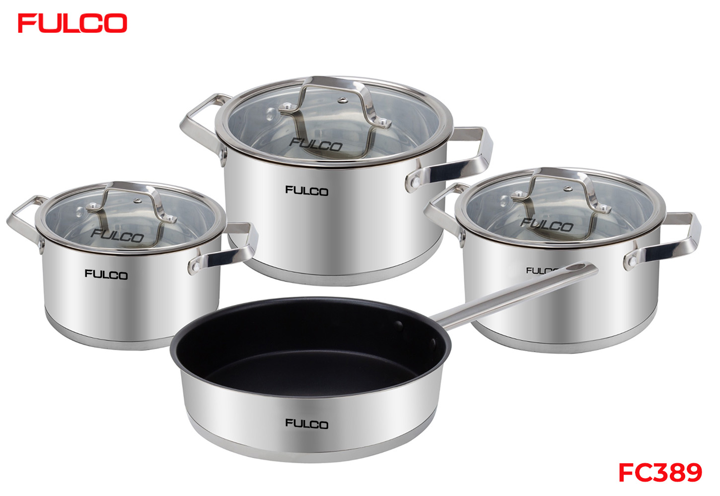 FC389 | BỘ NỒI INOX FULCO CAO CẤP