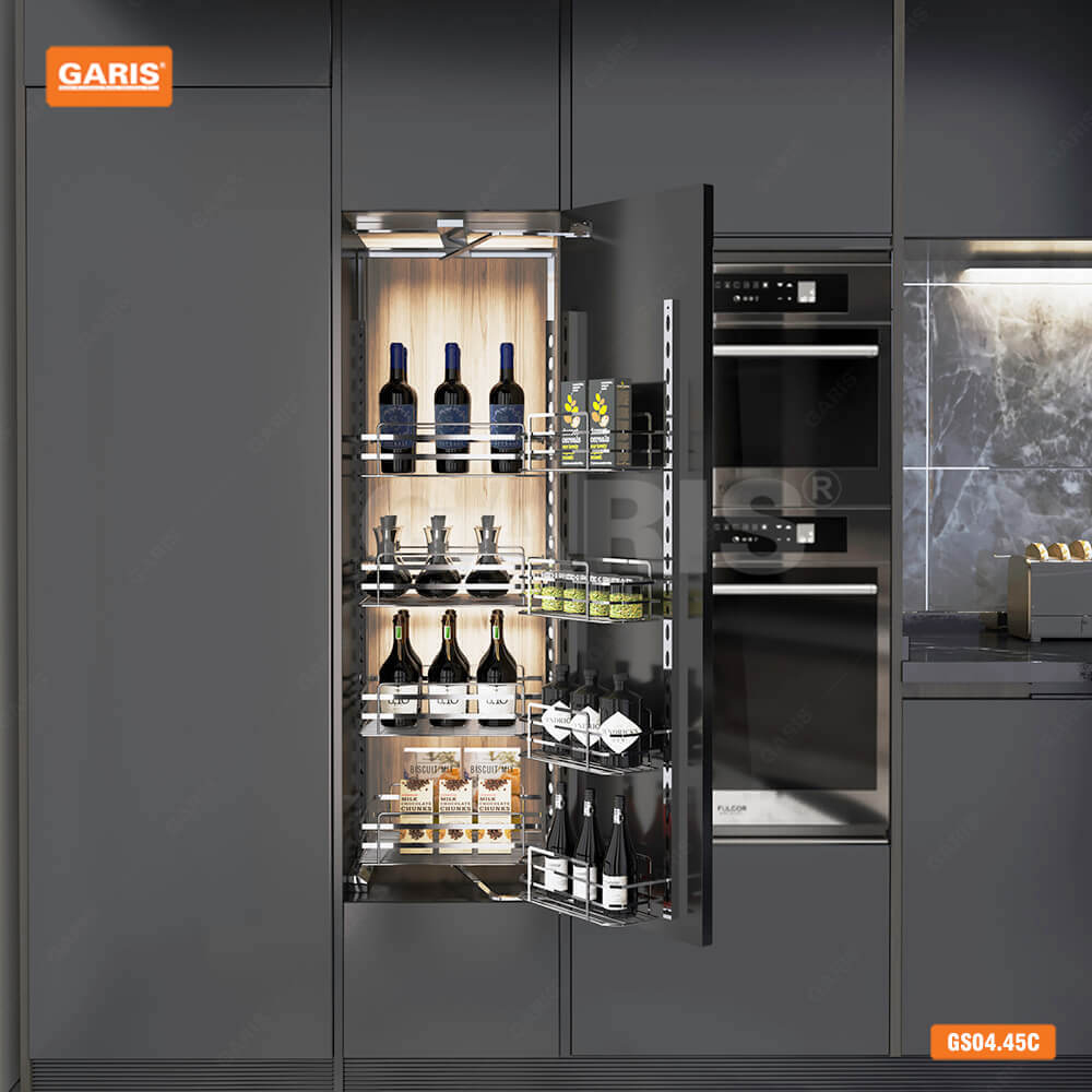 FC0508C | TỦ KHO 4 TẦNG INOX 304 NAN VUÔNG CÁNH MỞ QUAY