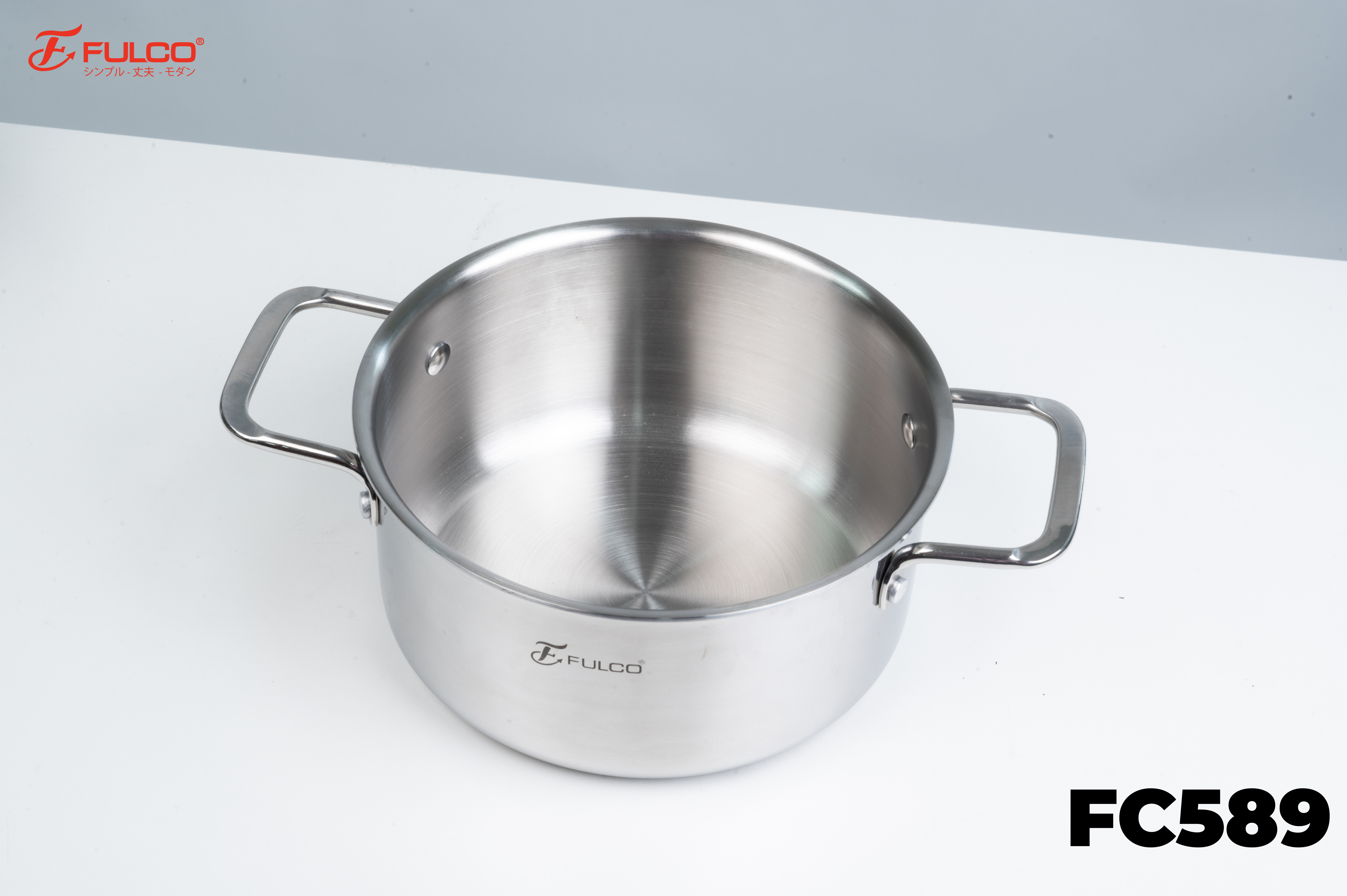 FC589 | BỘ NỒI FULCO CAO CẤP 4 MÓN INOX 304 LIỀN KHỐI 3 LỚP