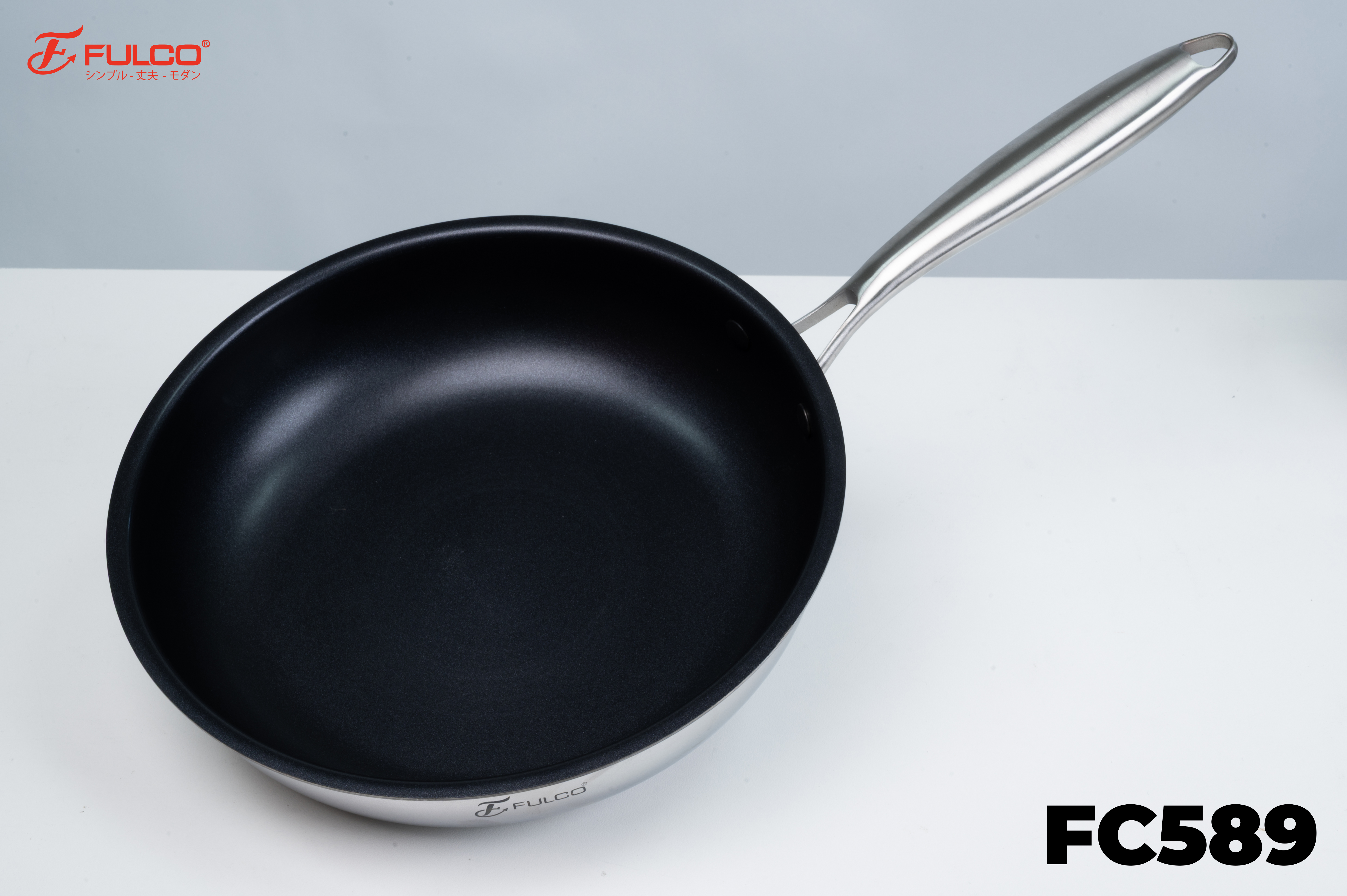 FC589 | BỘ NỒI FULCO CAO CẤP 4 MÓN INOX 304 LIỀN KHỐI 3 LỚP