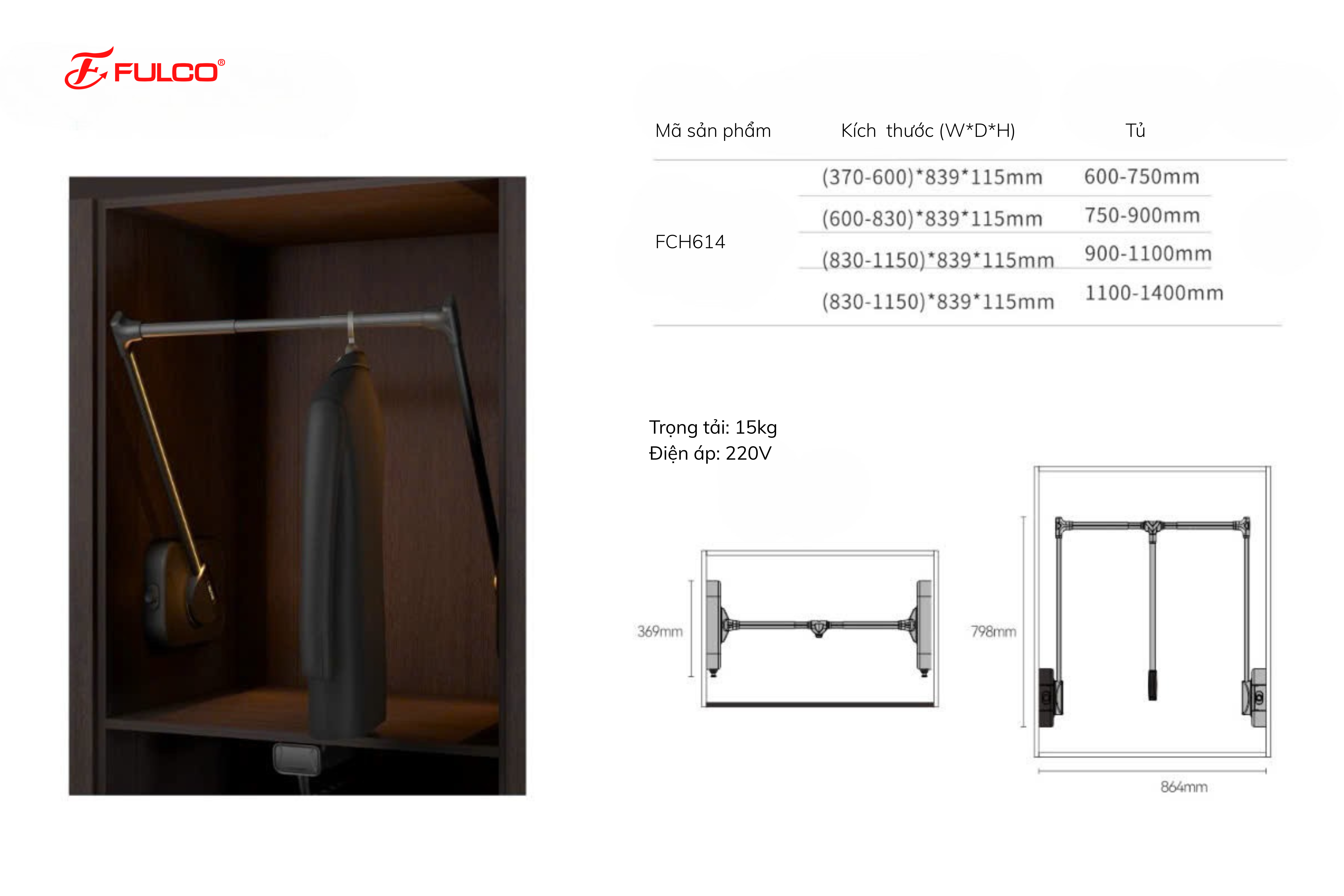 FCH614-WD | GIÁ TREO QUẦN ÁO DI ĐỘNG CAO CẤP