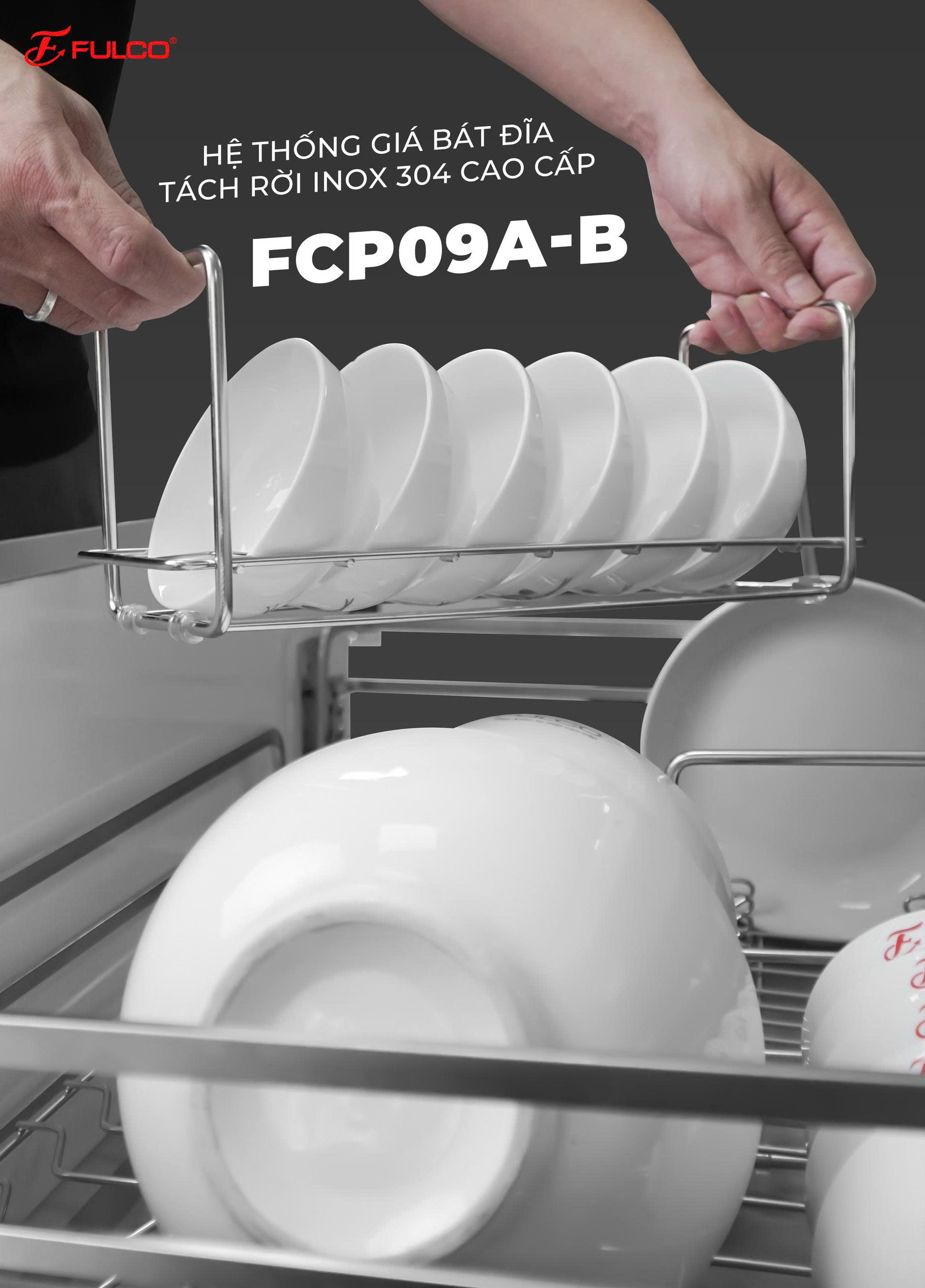 FC P09A | GIÁ BÁT ĐĨA - XOONG NỒI TỦ DƯỚI PREMIUM
