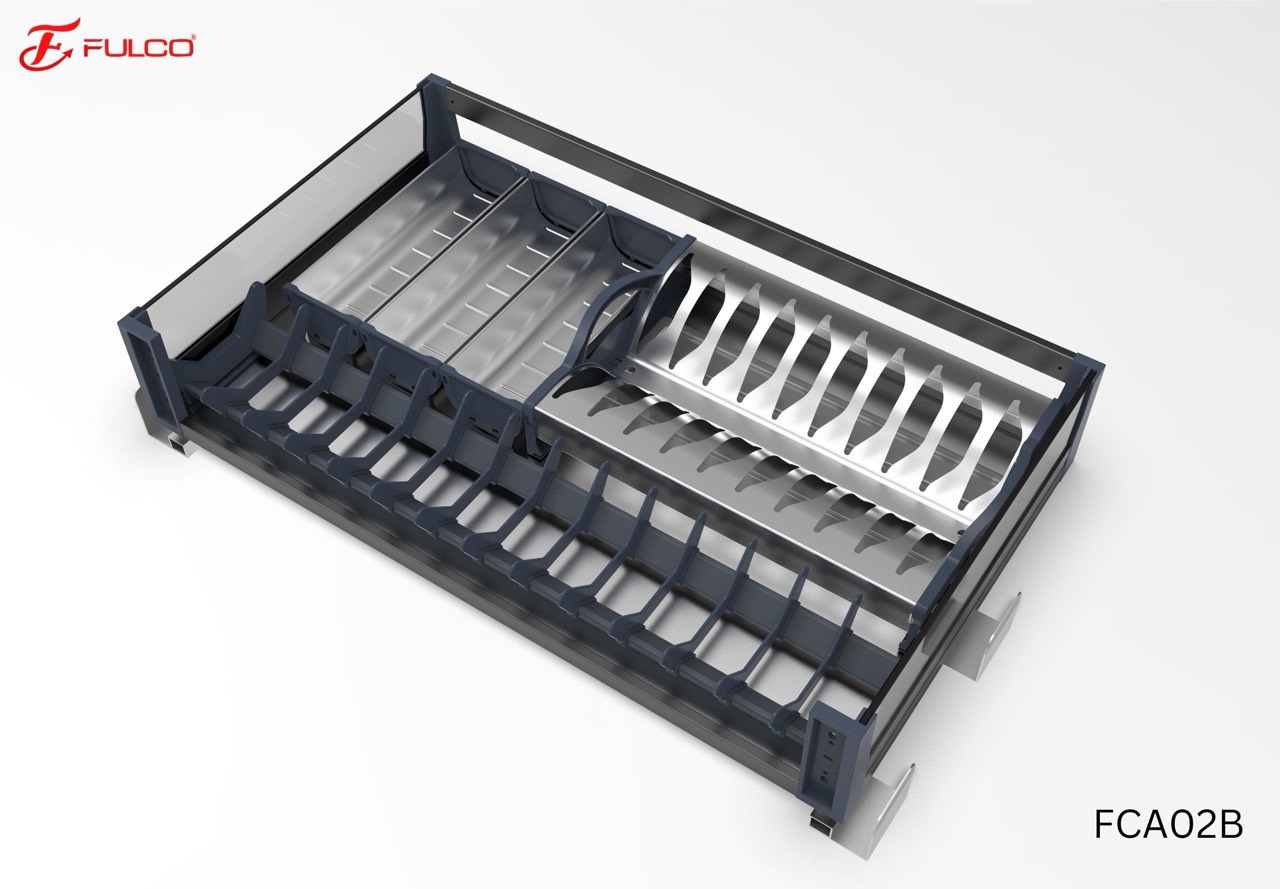 GIÁ BÁT ĐĨA - XOONG NỒI INOX HỘP VÁCH KÍNH CƯỜNG LỰC FCA02-B