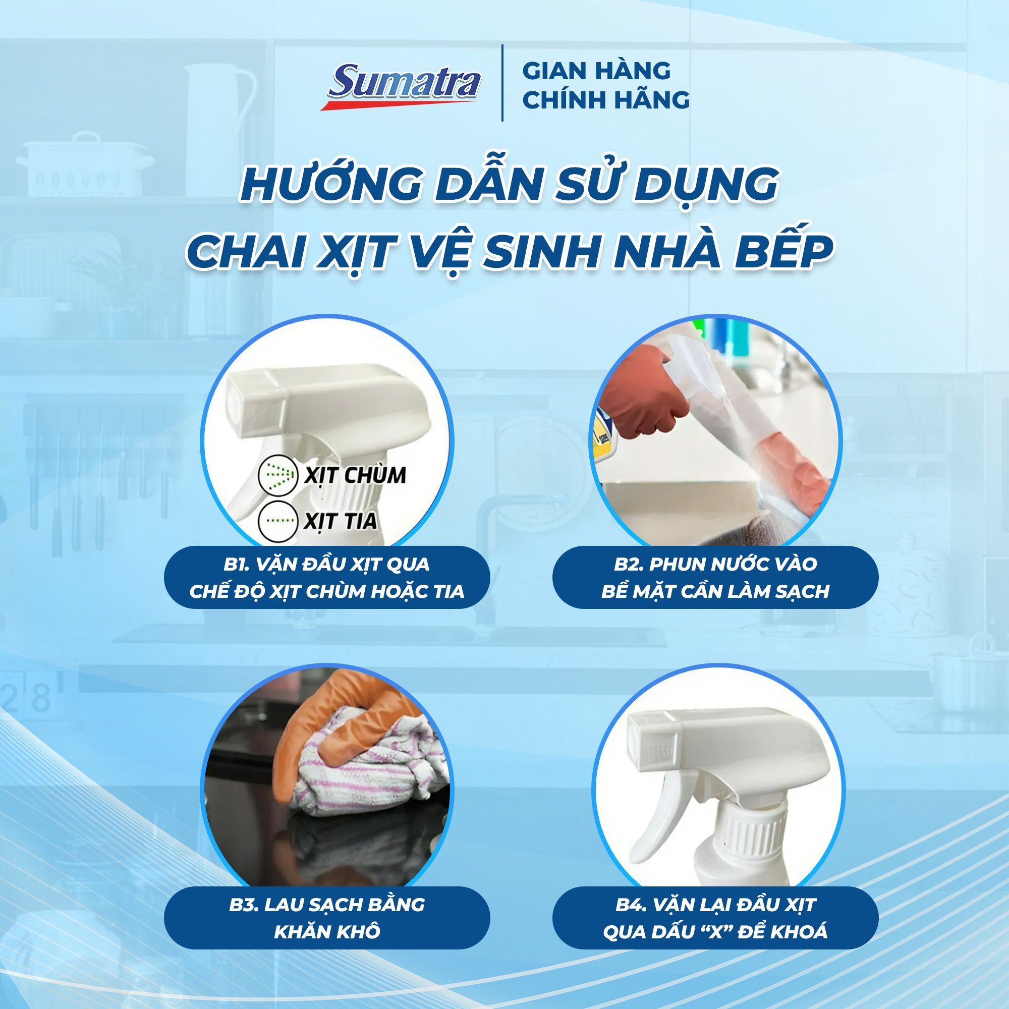 SIÊU TẨY RỬA DẦU MỠ NHÀ BẾP SUMATRA