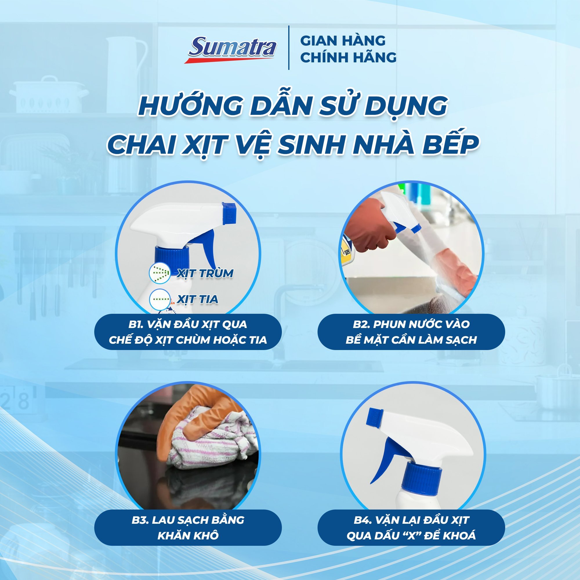 SIÊU TẨY RỬA DẦU MỠ NHÀ BẾP SUMATRA