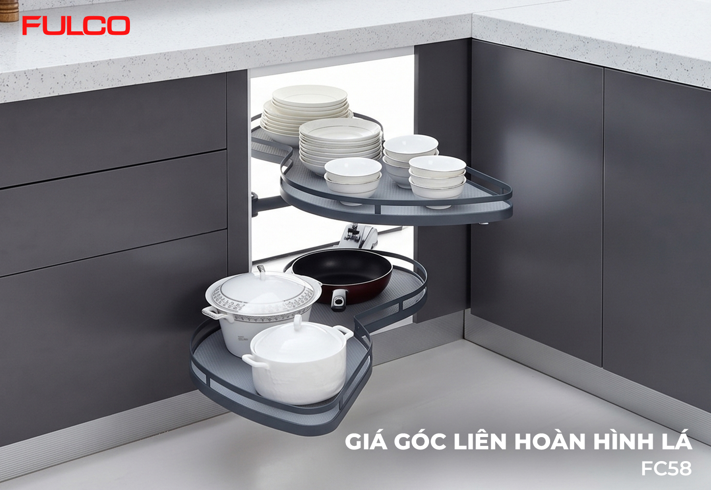 FC58 | KỆ GIÁ GÓC LIÊN HOÀN LÁ
