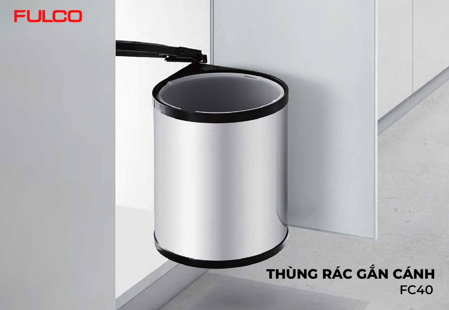 FC40 | THÙNG RÁC INOX GẮN CÁNH