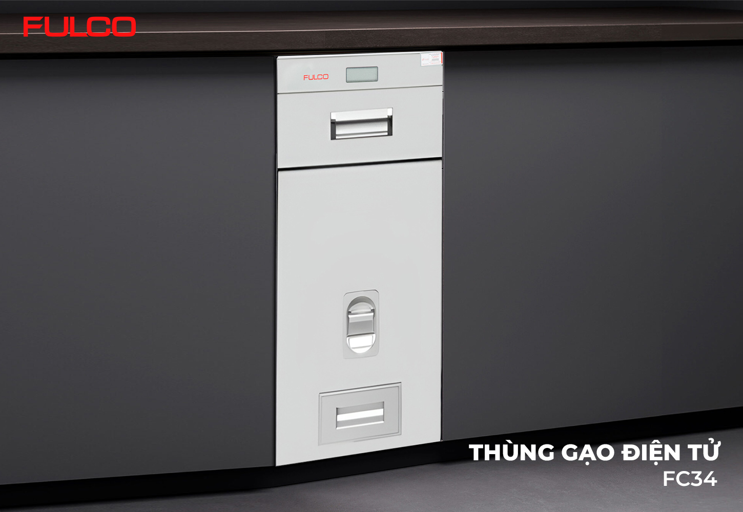 FC34 | THÙNG GẠO ĐIỆN TỬ (Màu Đen)