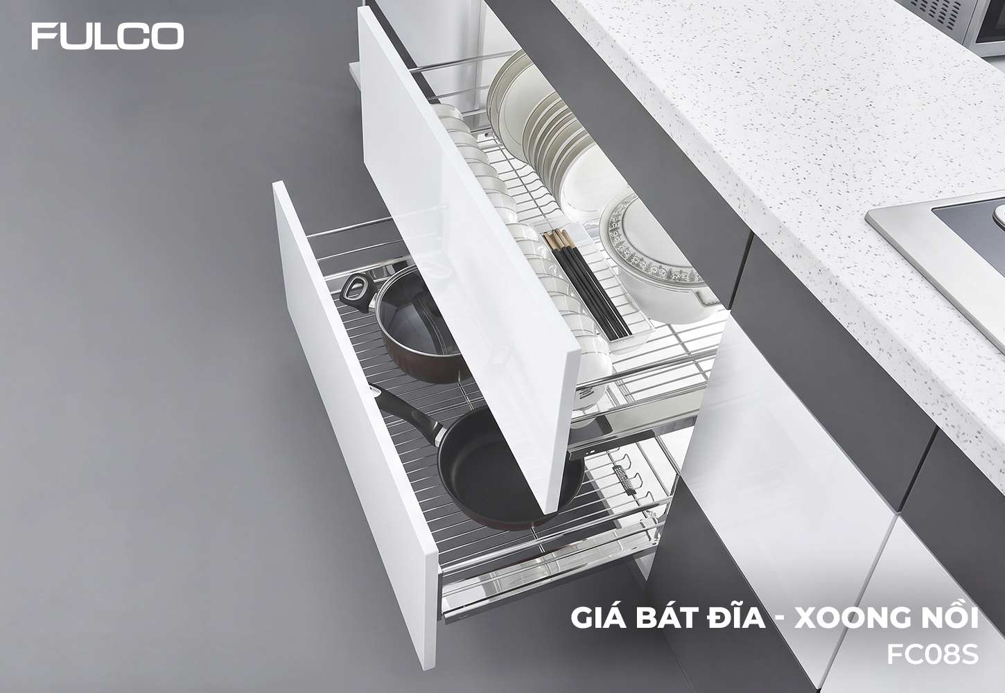 FC08S | GIÁ BÁT ĐĨA - XOONG NỒI NAN TRÒN (600mm)