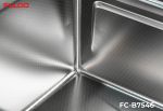 FC-B7546 | BỘ CHẬU VÒI RỬA 1 HỐ THÁC NƯỚC INOX304 XƯỚC MỜ CAO CẤP