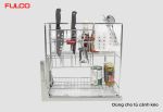 NS01T | GIÁ ĐỰNG CHAI LỌ - DAO THỚT INOX NAN TRÒN