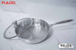 FC114 | CHẢO LIỀN KHỐI 3 LỚP INOX 304 CAO CẤP