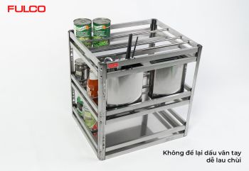 FC17 | GIÁ ĐỰNG CHAI LỌ - DAO THỚT INOX HỘP (300mm)