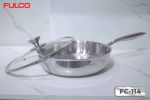 FC114 | CHẢO LIỀN KHỐI 3 LỚP INOX 304 CAO CẤP