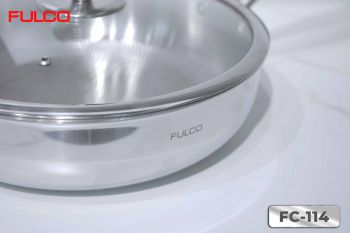 FC114 | CHẢO LIỀN KHỐI 3 LỚP INOX 304 CAO CẤP