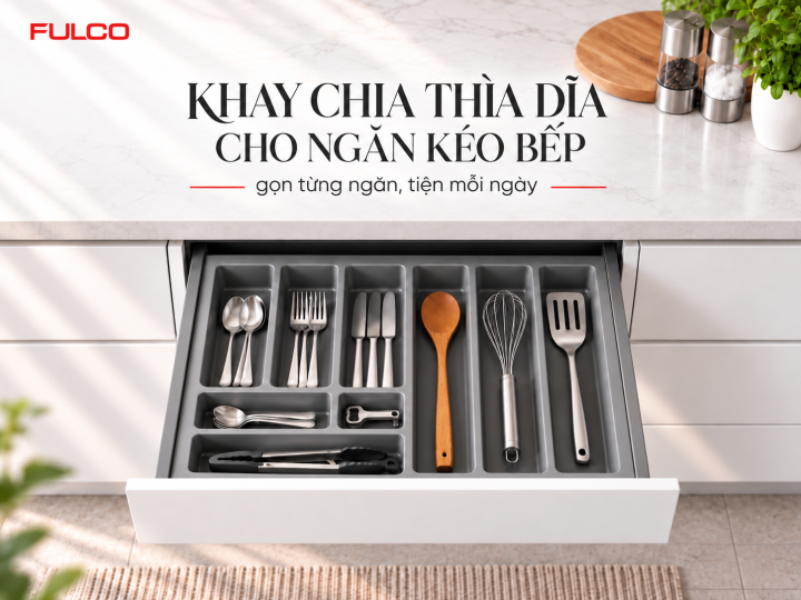 KHAY CHIA THÌA DĨA CHO NGĂN KÉO BẾP – GỌN TỪNG NGĂN, TIỆN MỖI NGÀY